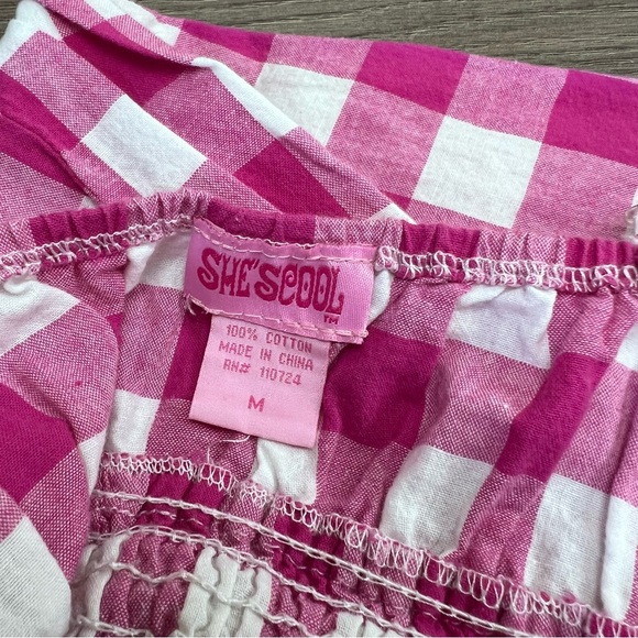 Black White, Pink Gingham Plaid Sundress Bundle Size Medium - Picture 6 of 7